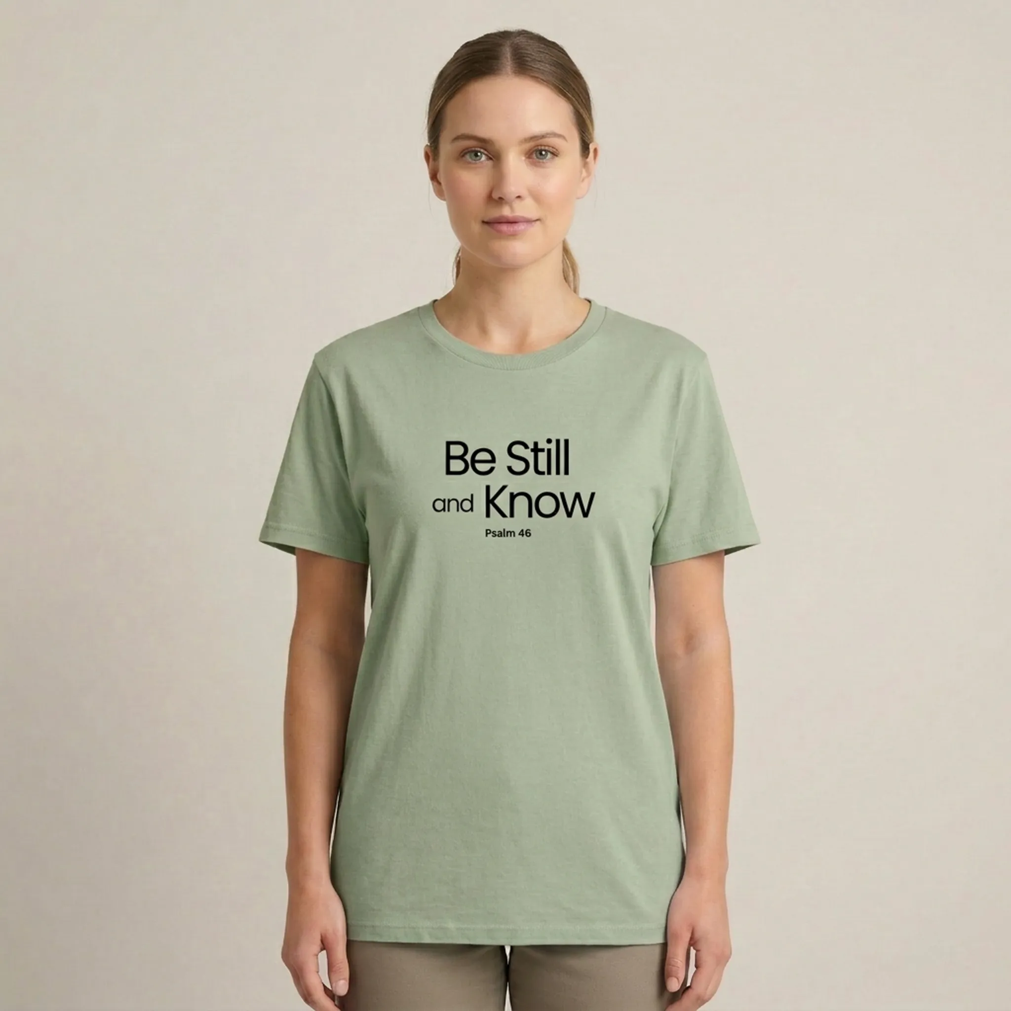 Be Still Tee alternate model view